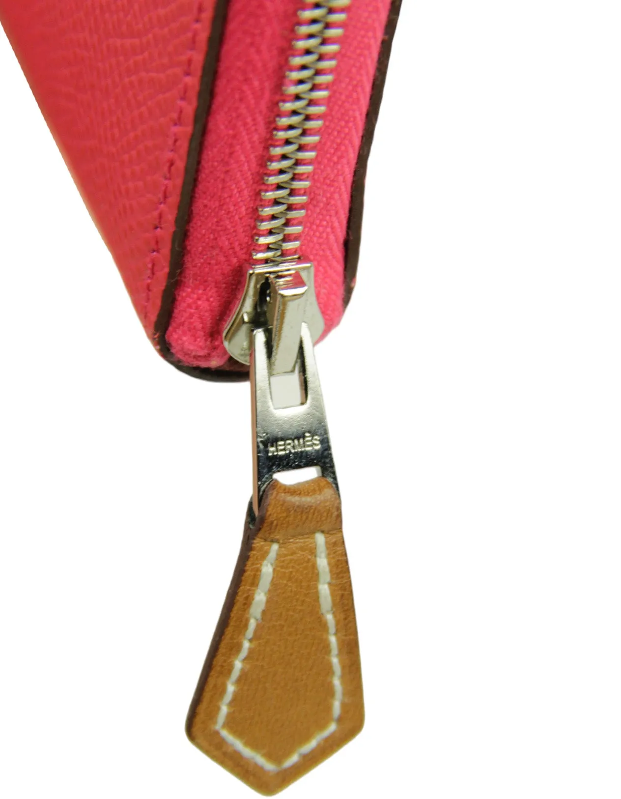 Hermes Pink Epsom Leather Silk'In Long Wallet