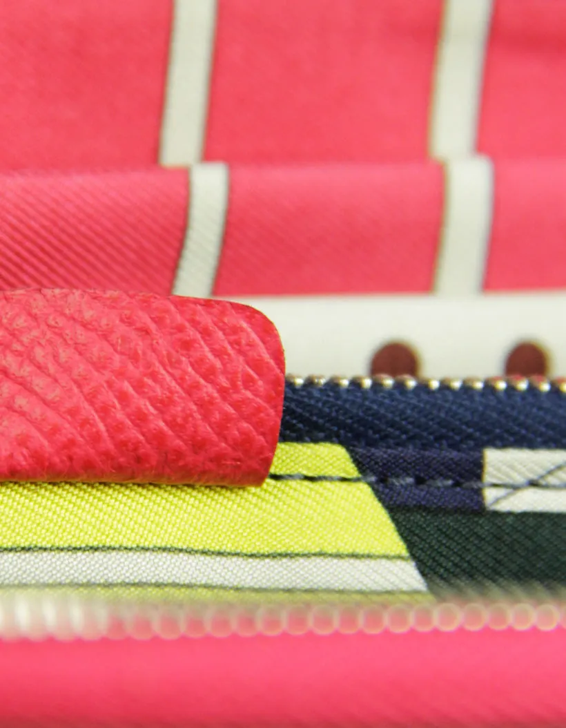 Hermes Pink Epsom Leather Silk'In Long Wallet