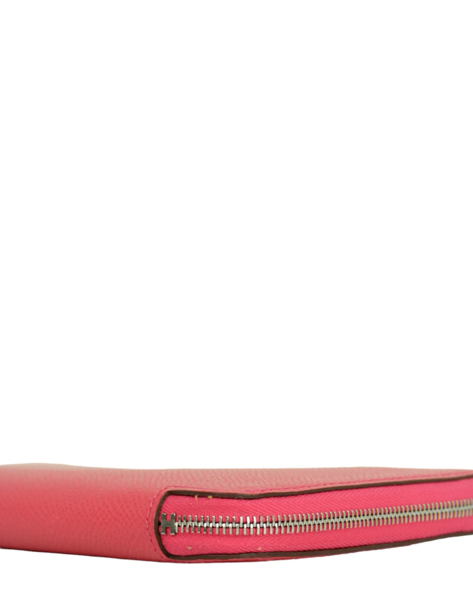Hermes Pink Epsom Leather Silk'In Long Wallet