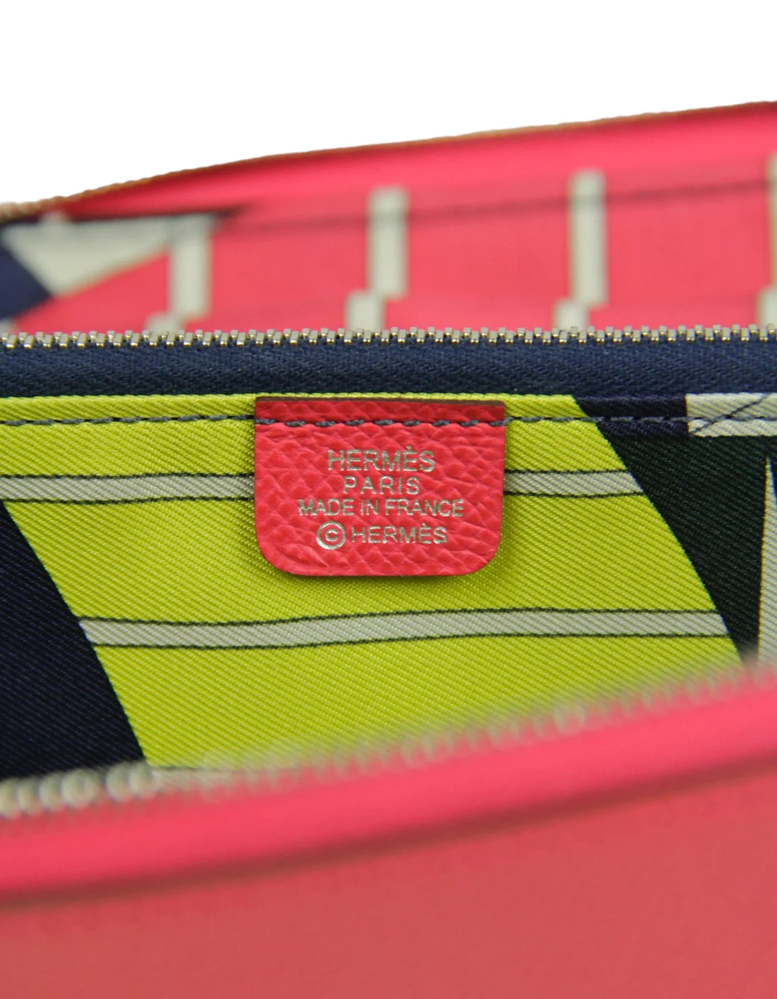 Hermes Pink Epsom Leather Silk'In Long Wallet