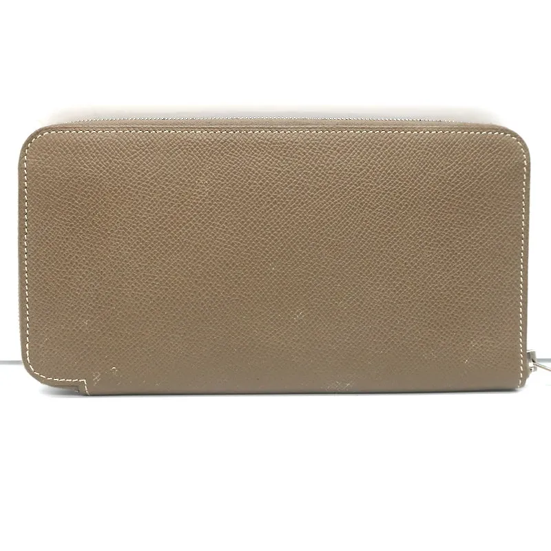 Hermes Silk'In Classique Long Wallet Etoupe Epsom Leather