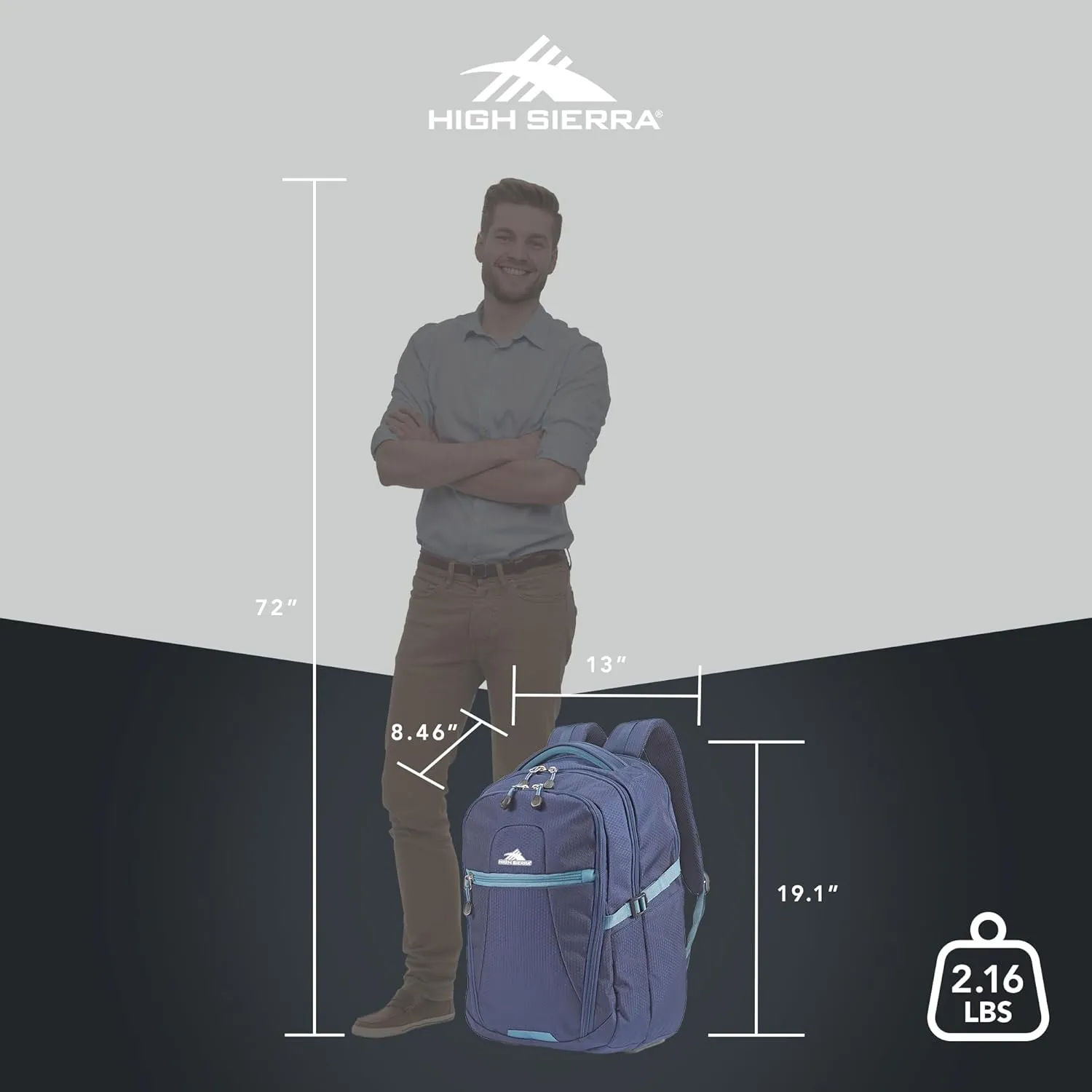 High Sierra Fairlead Computer Backpack - True Navy/Graphite Blue