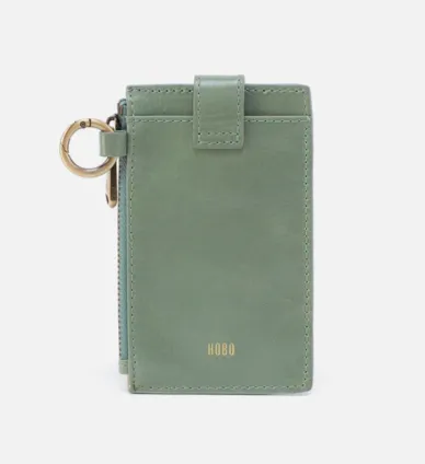 HOBO Ring Credit Card Wristlet in Polished Leather