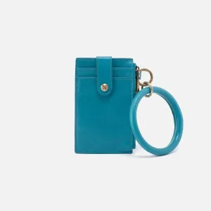 HOBO Ring Credit Card Wristlet in Polished Leather