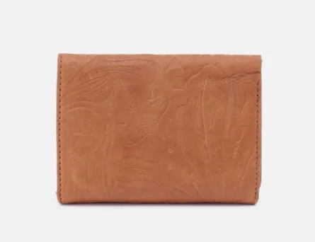HOBO Robin Compact Wallet - Tooled Embossed Leather