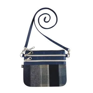 Humbie Small Tweed 3-zip Pouch Cross Body Bag by Earth Squared