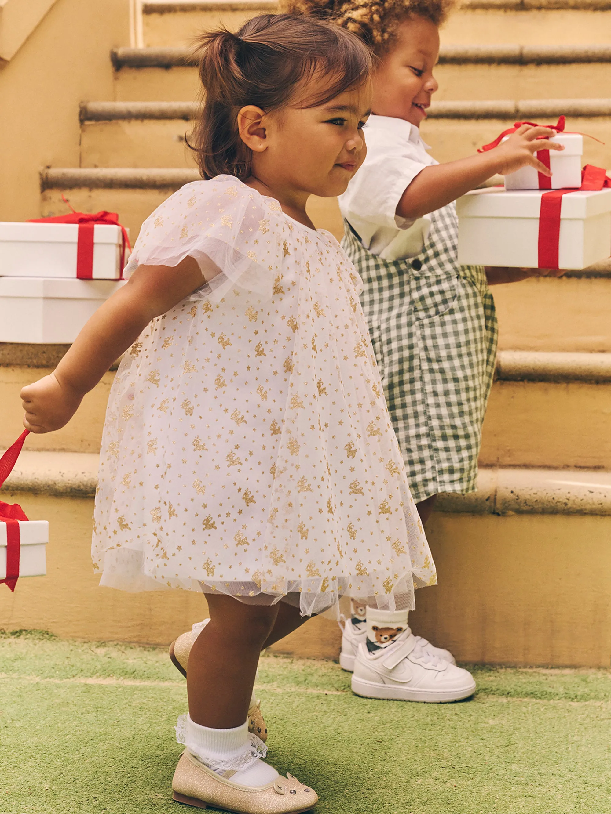 Huxbaby Glitter Bear Ballet Flat Blush