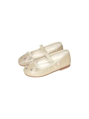 Huxbaby Glitter Bear Ballet Flat Blush