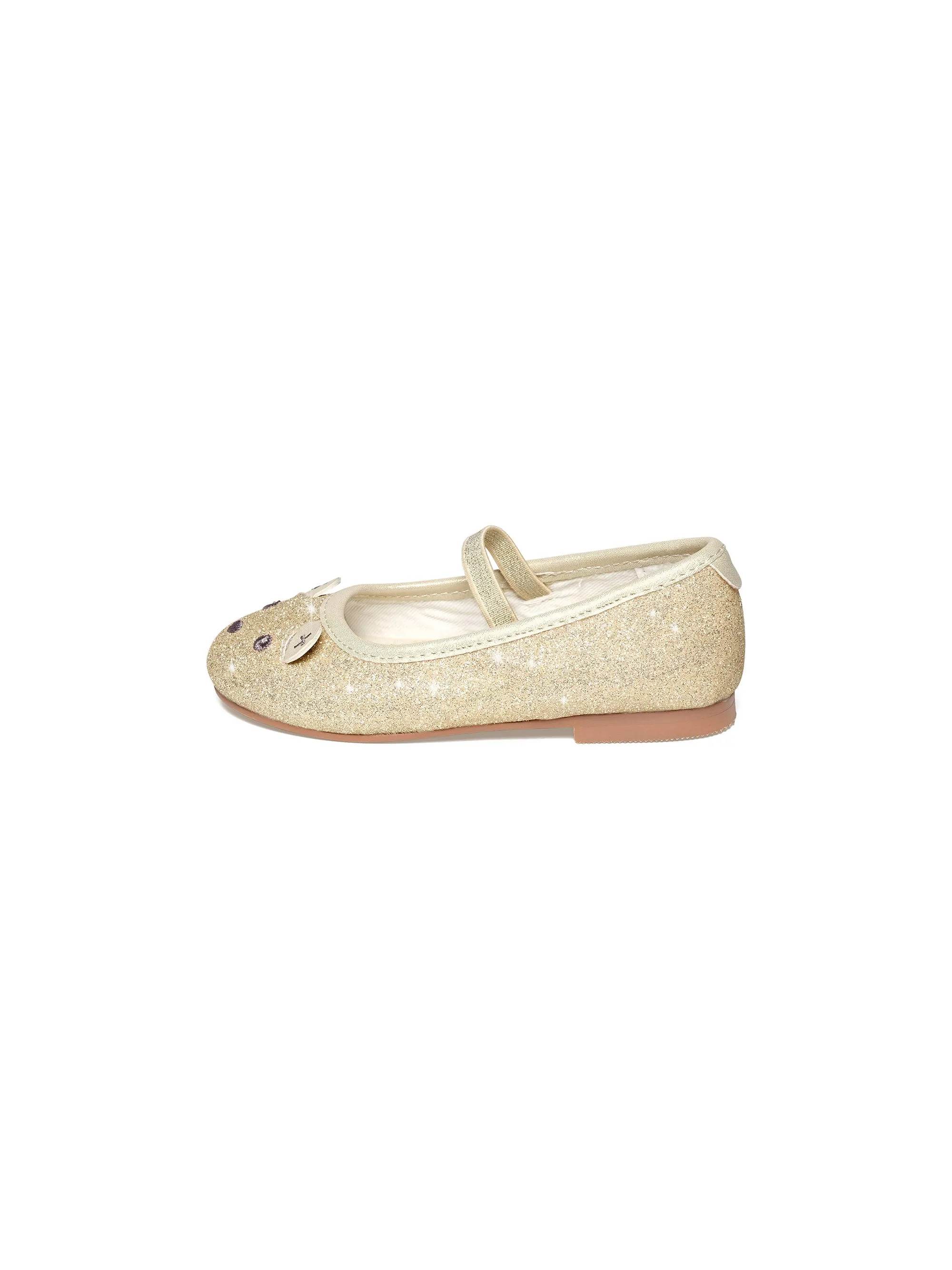 Huxbaby Glitter Bear Ballet Flat Blush