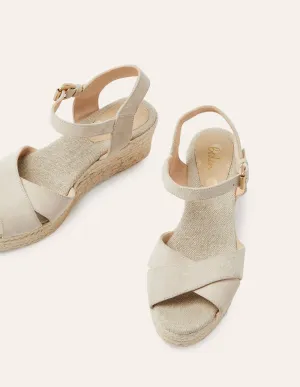 Jasmine Espadrilles mit Keilabsatz-Hellbeige