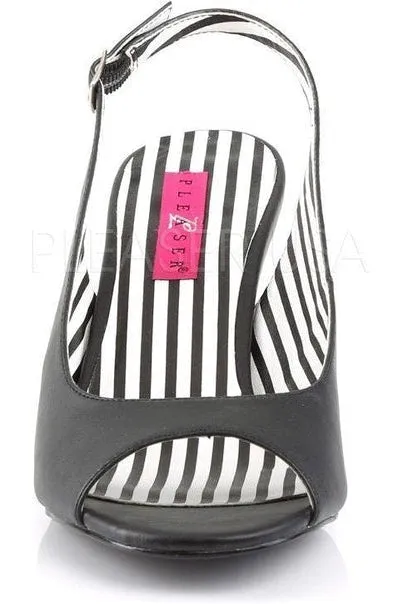 JENNA-02 Pump  | Black Faux Leather