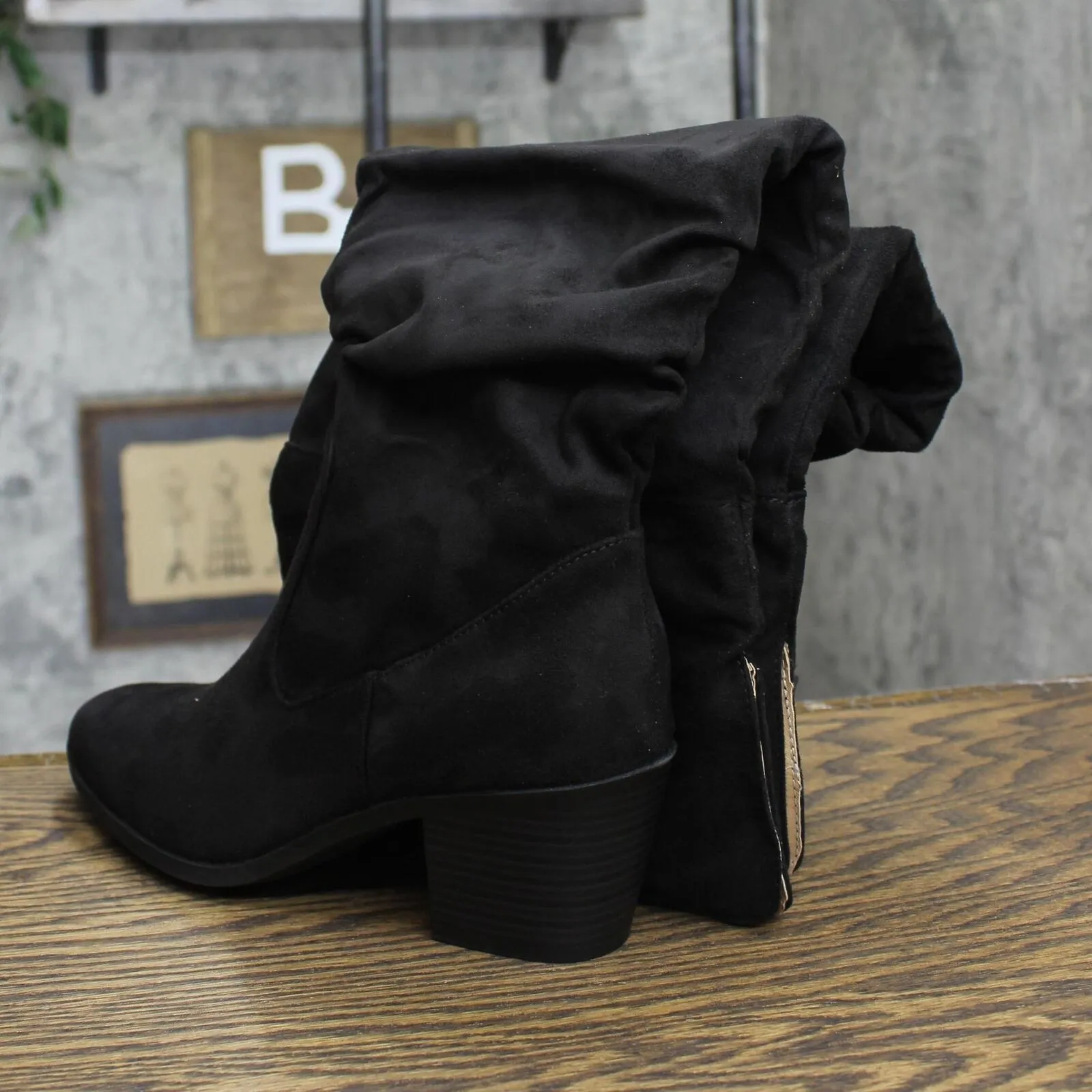 Journee Collection Zivia Women's Slouchy Over-the-Knee Boots Black 7.5WC
