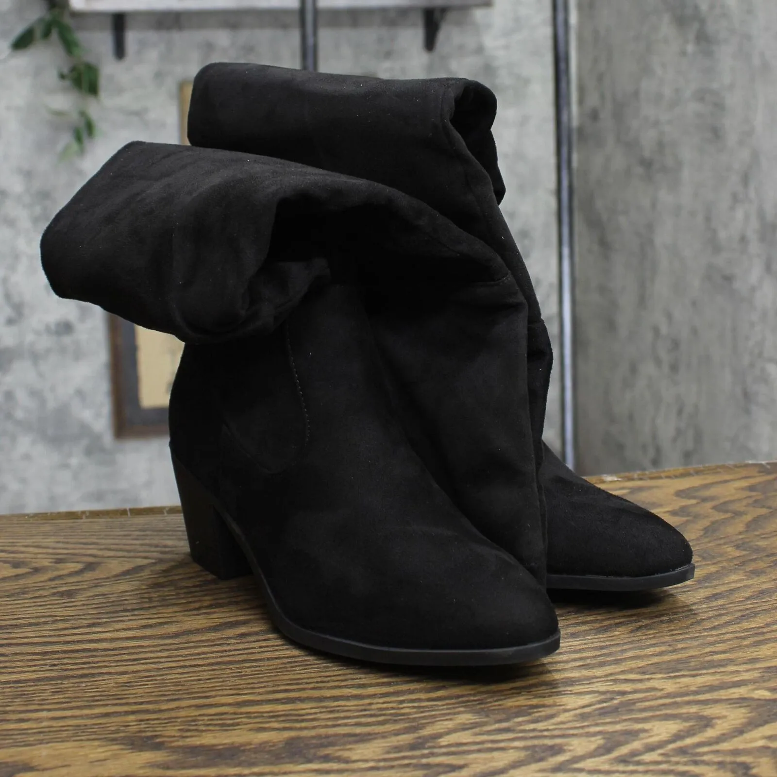 Journee Collection Zivia Women's Slouchy Over-the-Knee Boots Black 7.5WC