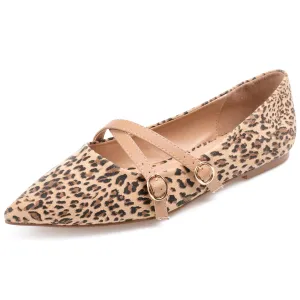 Journee Womens Patricia Slip On Pointed Toe Ballet Dress Flats