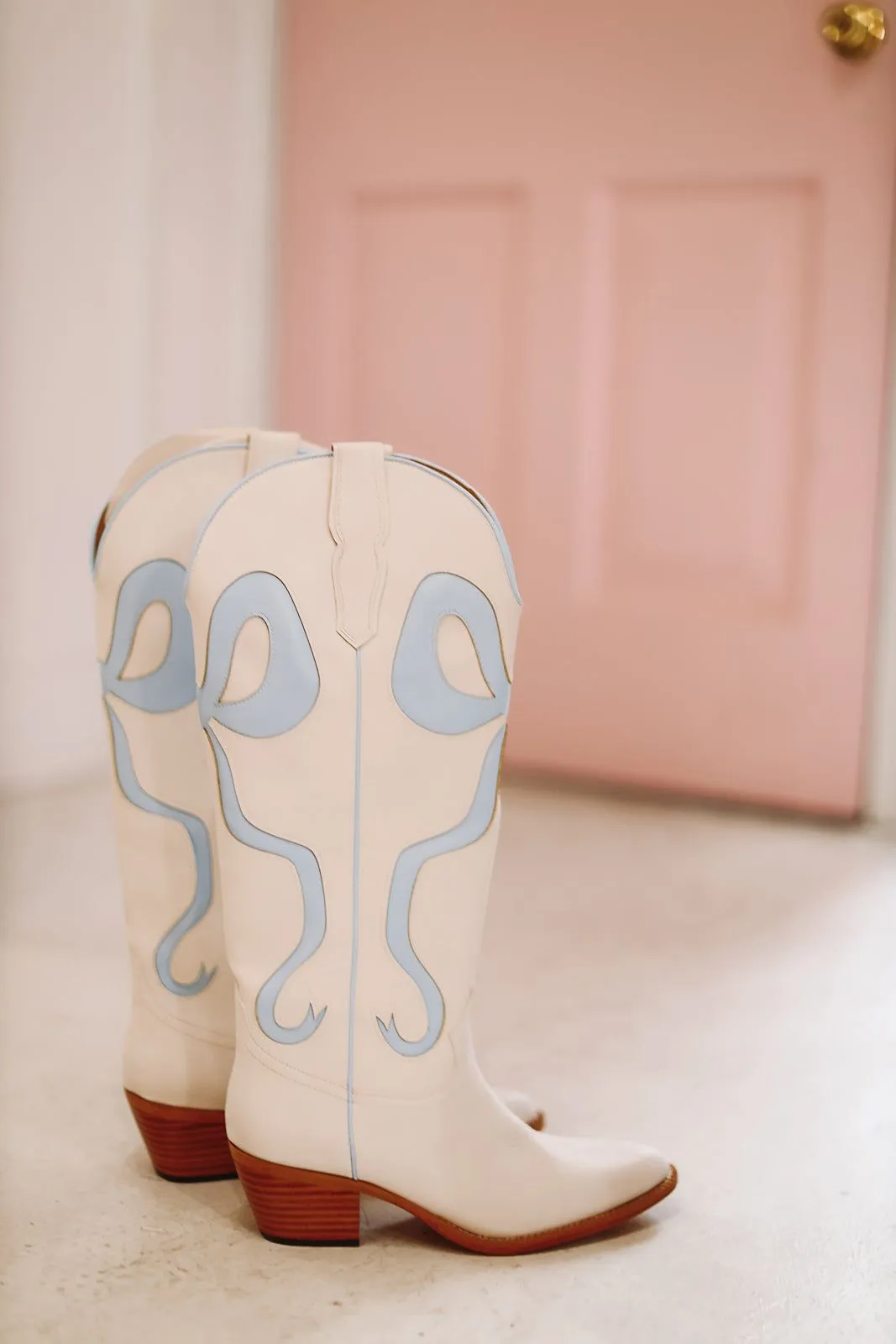 Just a City Girl Cowboy Boots - White