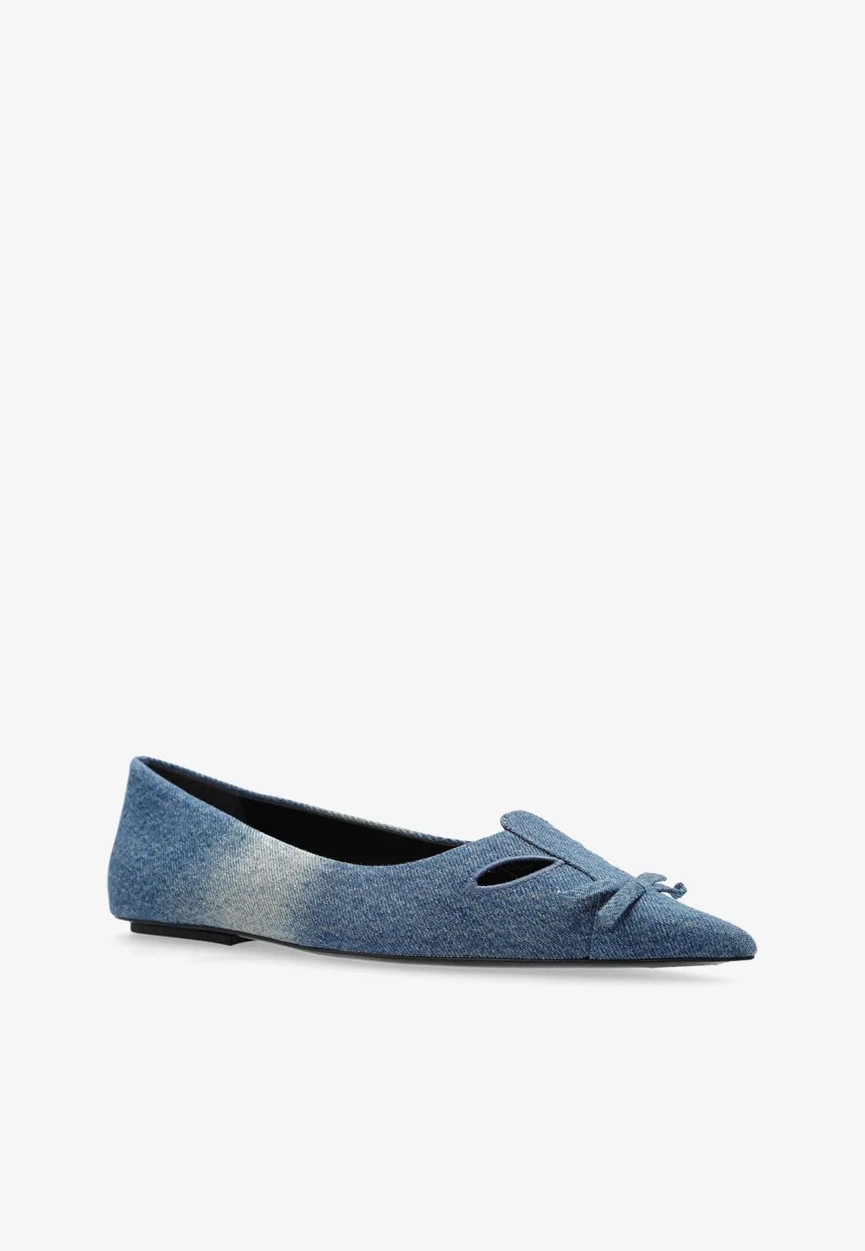 Kat Denim Pointed-Toe Flats