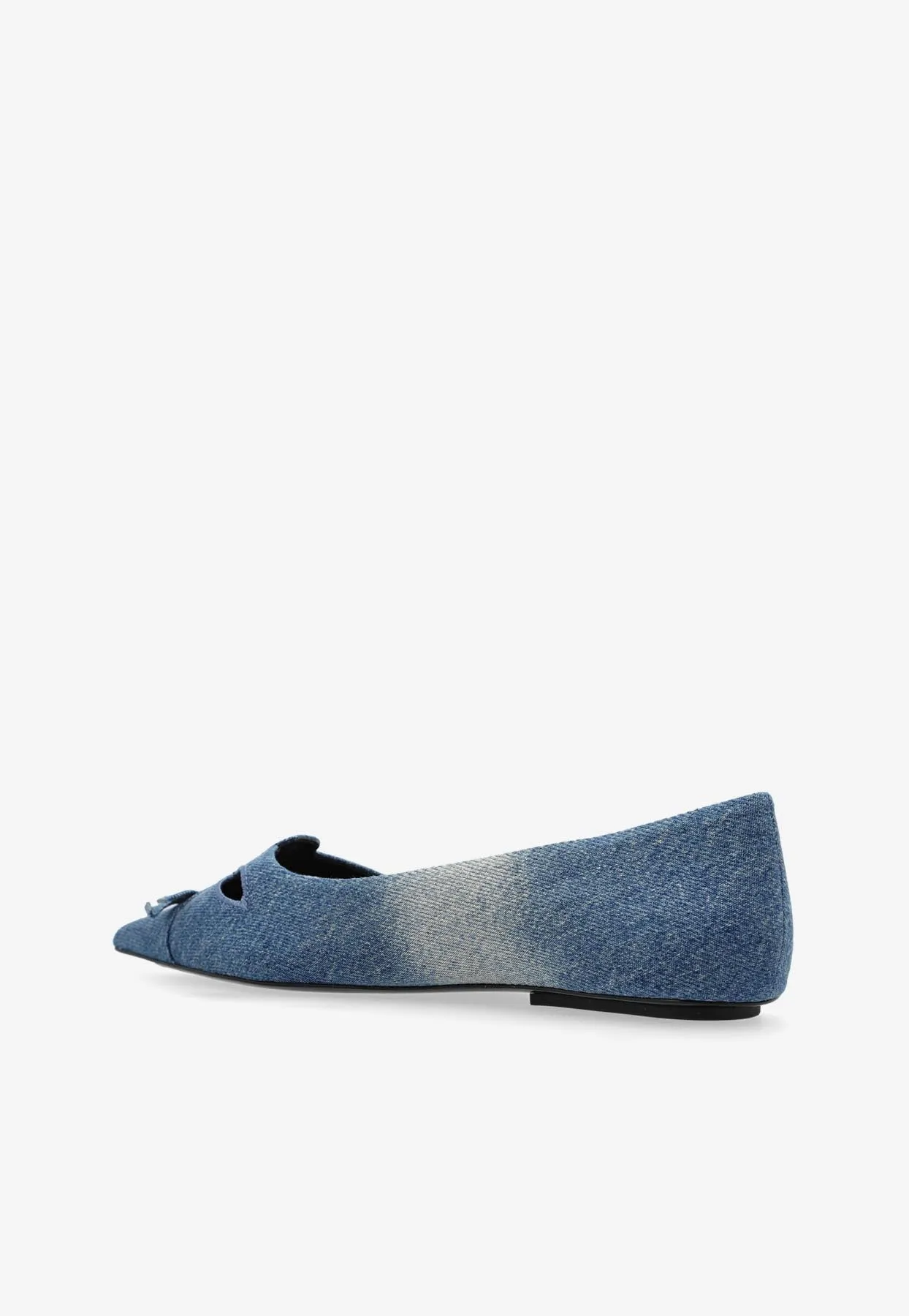 Kat Denim Pointed-Toe Flats