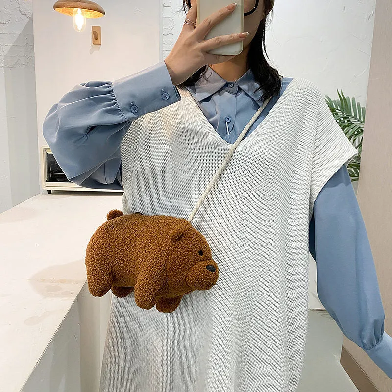 Kawaii Plush Teddy Bear Crossbody