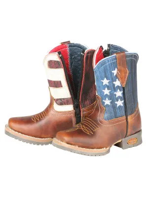 Kids - Botas Vaqueras Rodeo Clasicas de Piel Genuina para Bebes 'Jar Boots' - ID: 126579