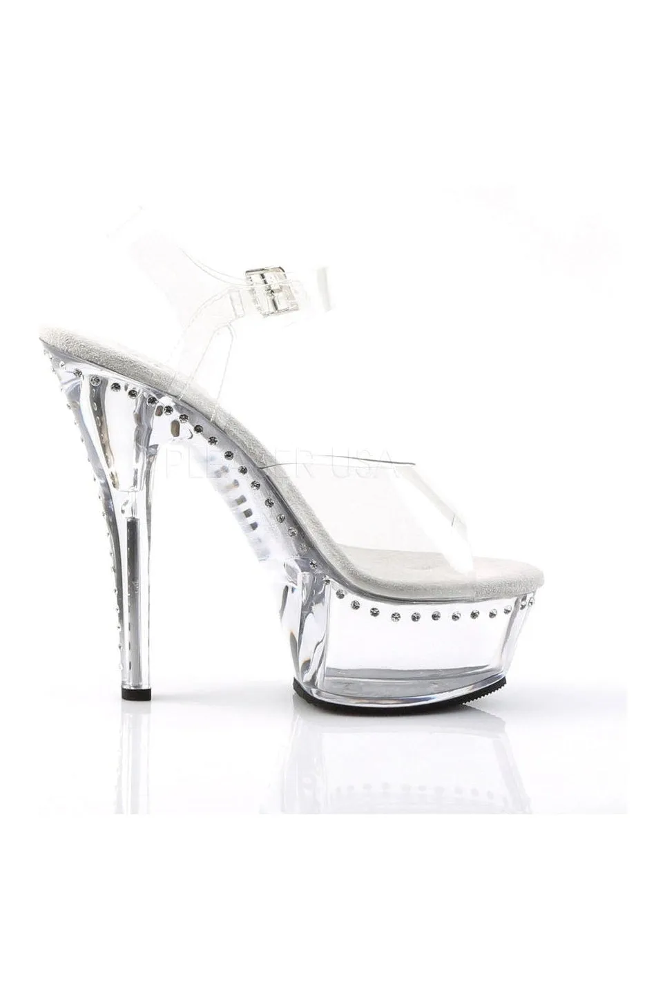 KISS-208LS Platform Sandal | Clear Vinyl
