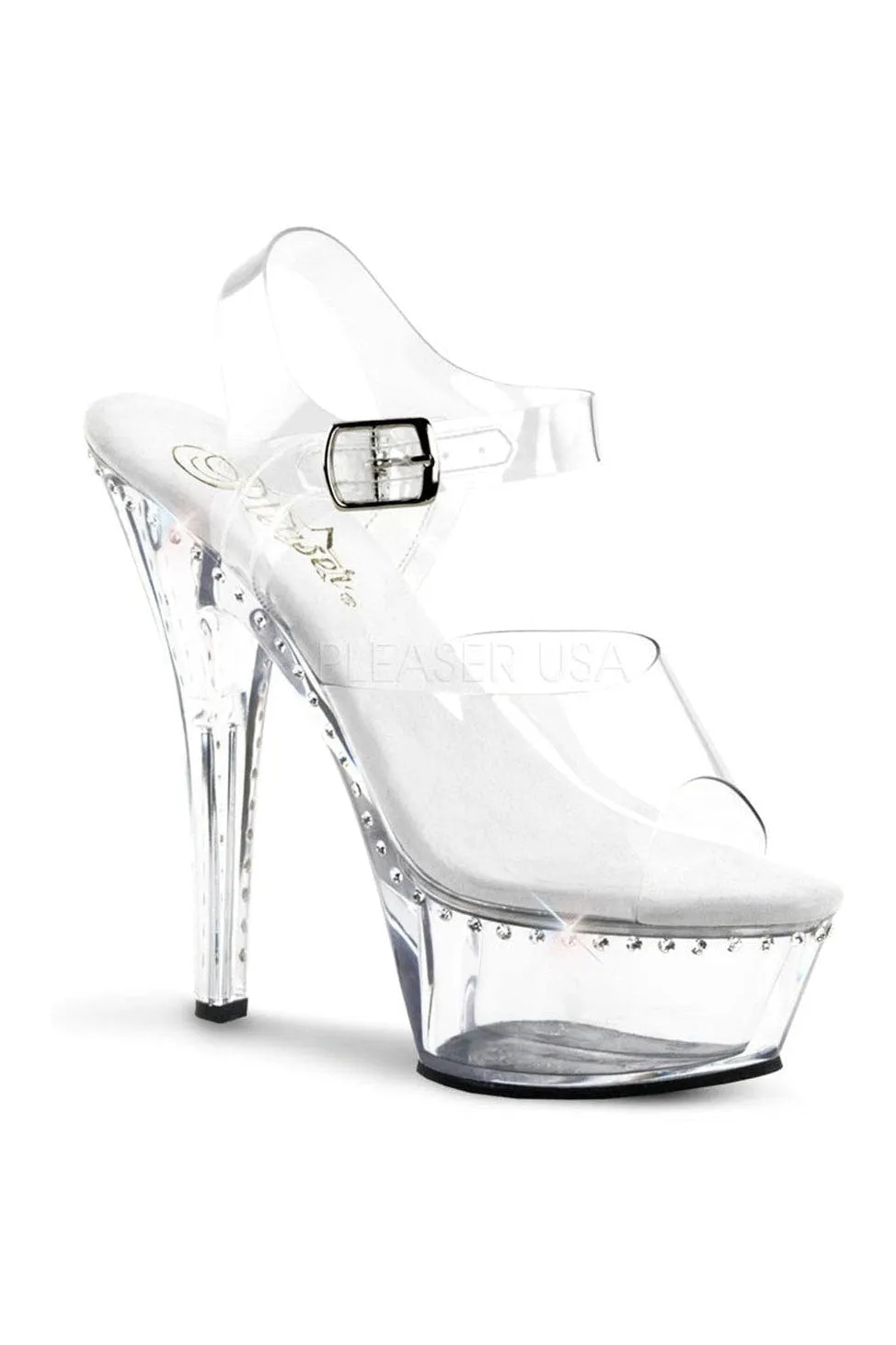 KISS-208LS Platform Sandal | Clear Vinyl