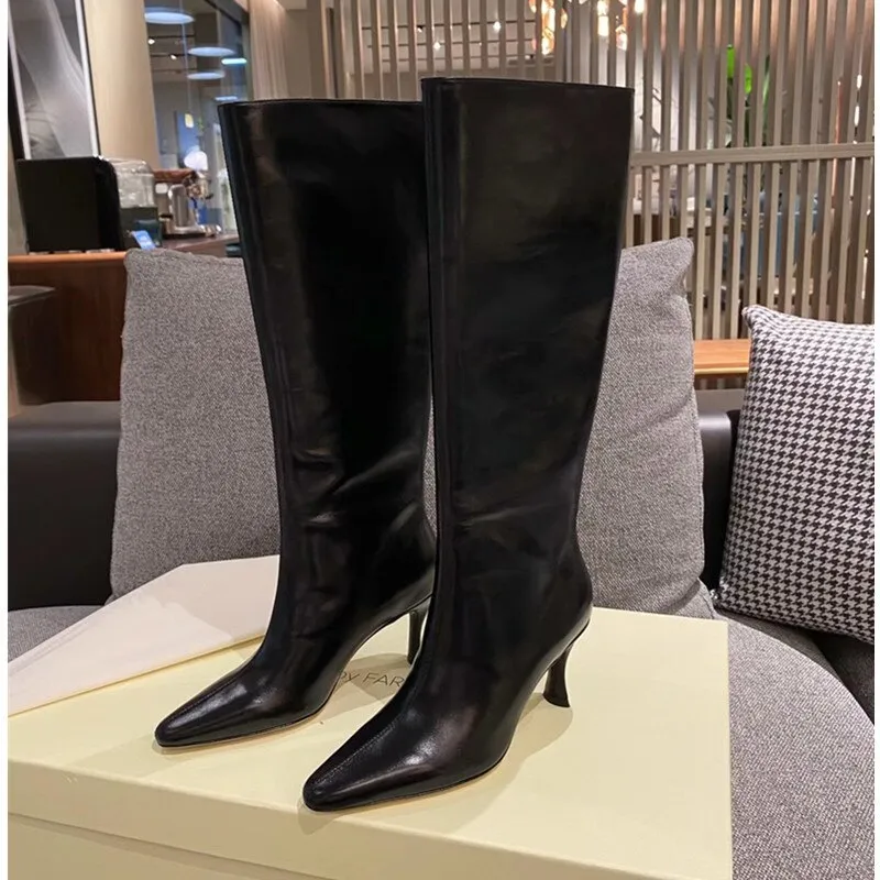 Kitten Heel  Wide Calf Tall Boots for Women