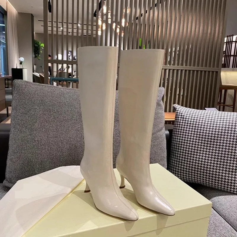 Kitten Heel  Wide Calf Tall Boots for Women
