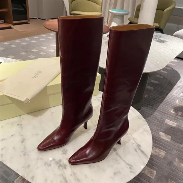 Kitten Heel  Wide Calf Tall Boots for Women