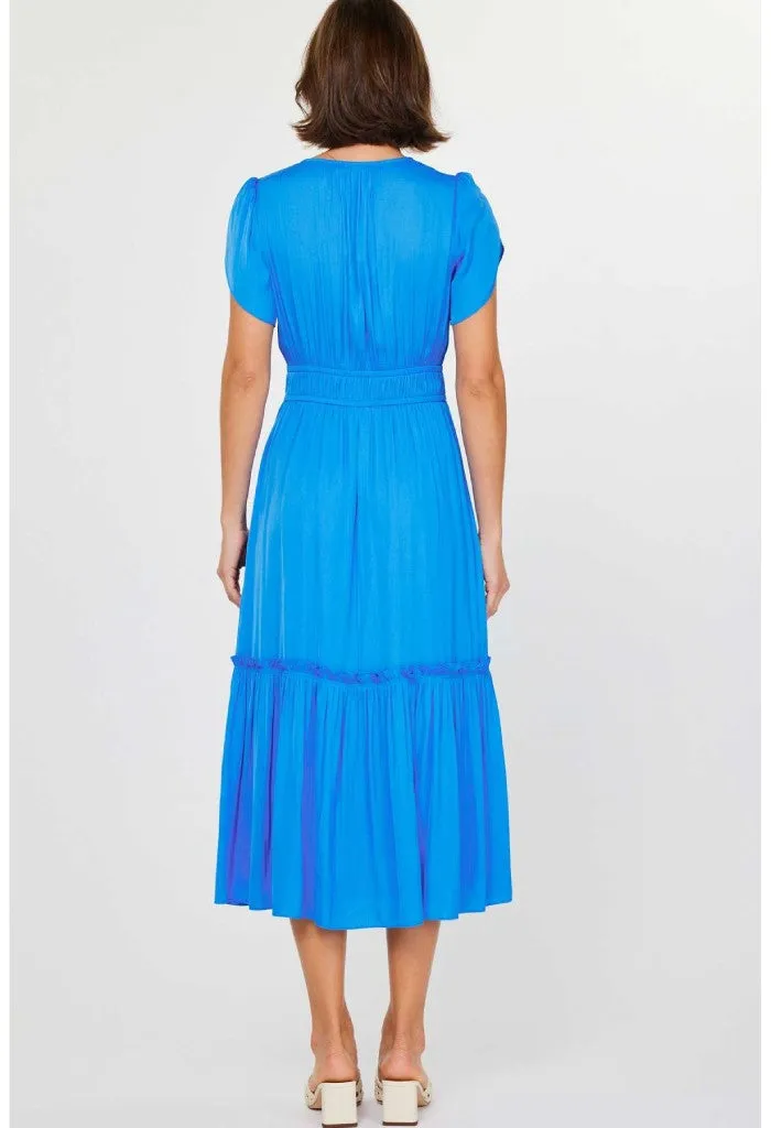 Lagoon Midi Dress-Azure Blue