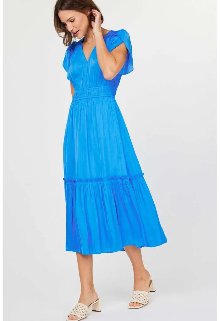 Lagoon Midi Dress-Azure Blue