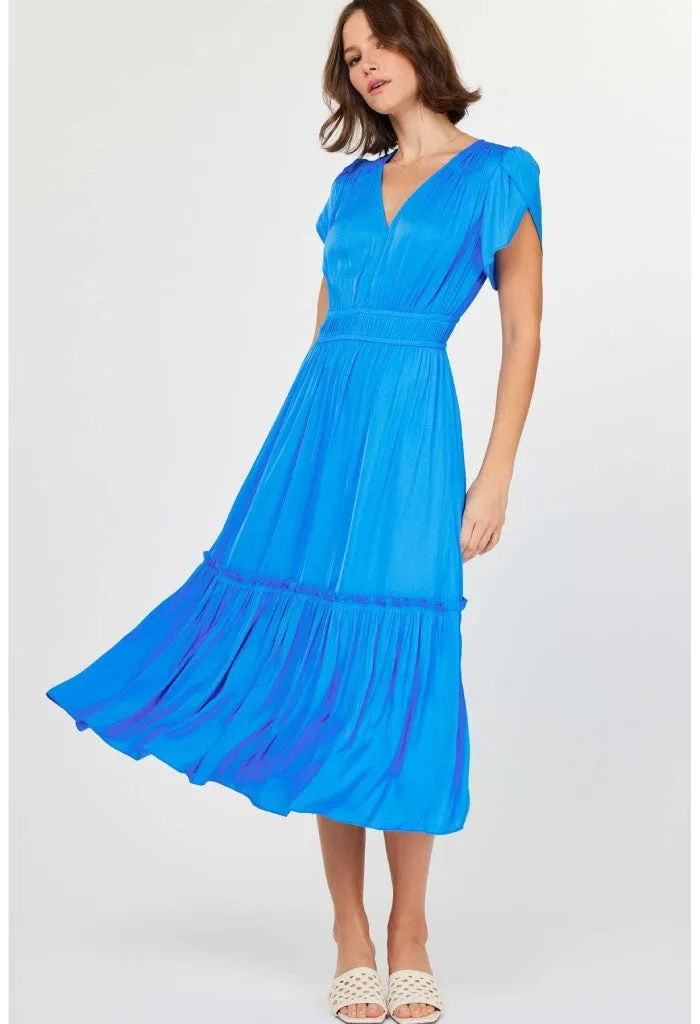 Lagoon Midi Dress-Azure Blue