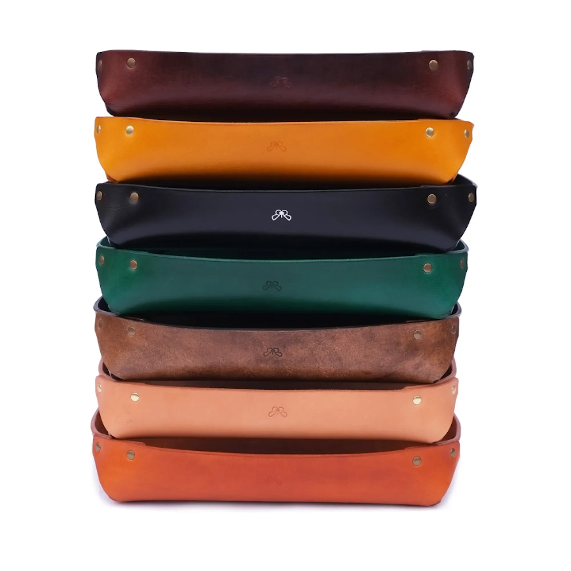 LARGE LEATHER VALET TRAY / NATURAL