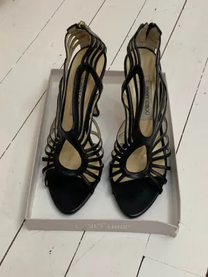 Leather cage heels, 40