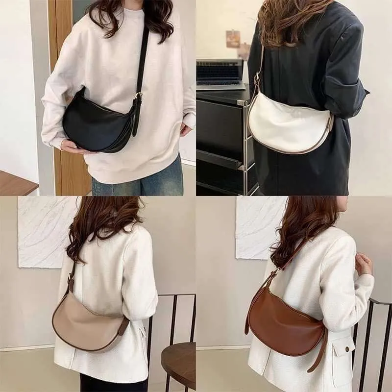 Leather dumpling bag