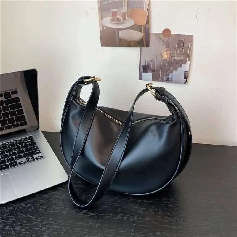 Leather dumpling bag