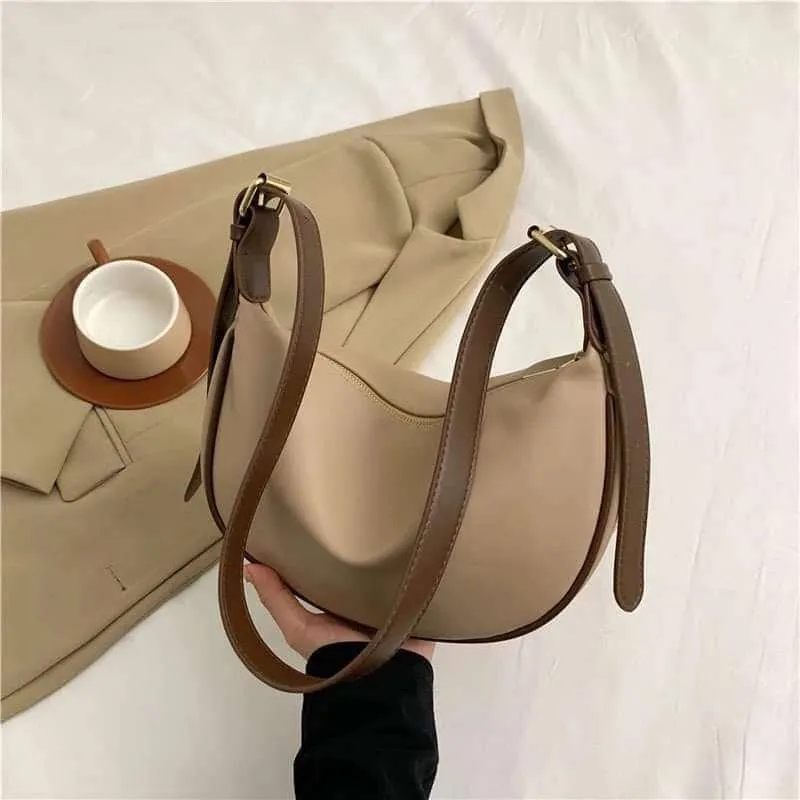 Leather dumpling bag