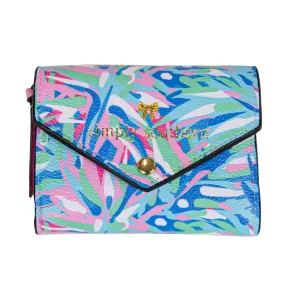 Leather Triwallet Abstract Leaves