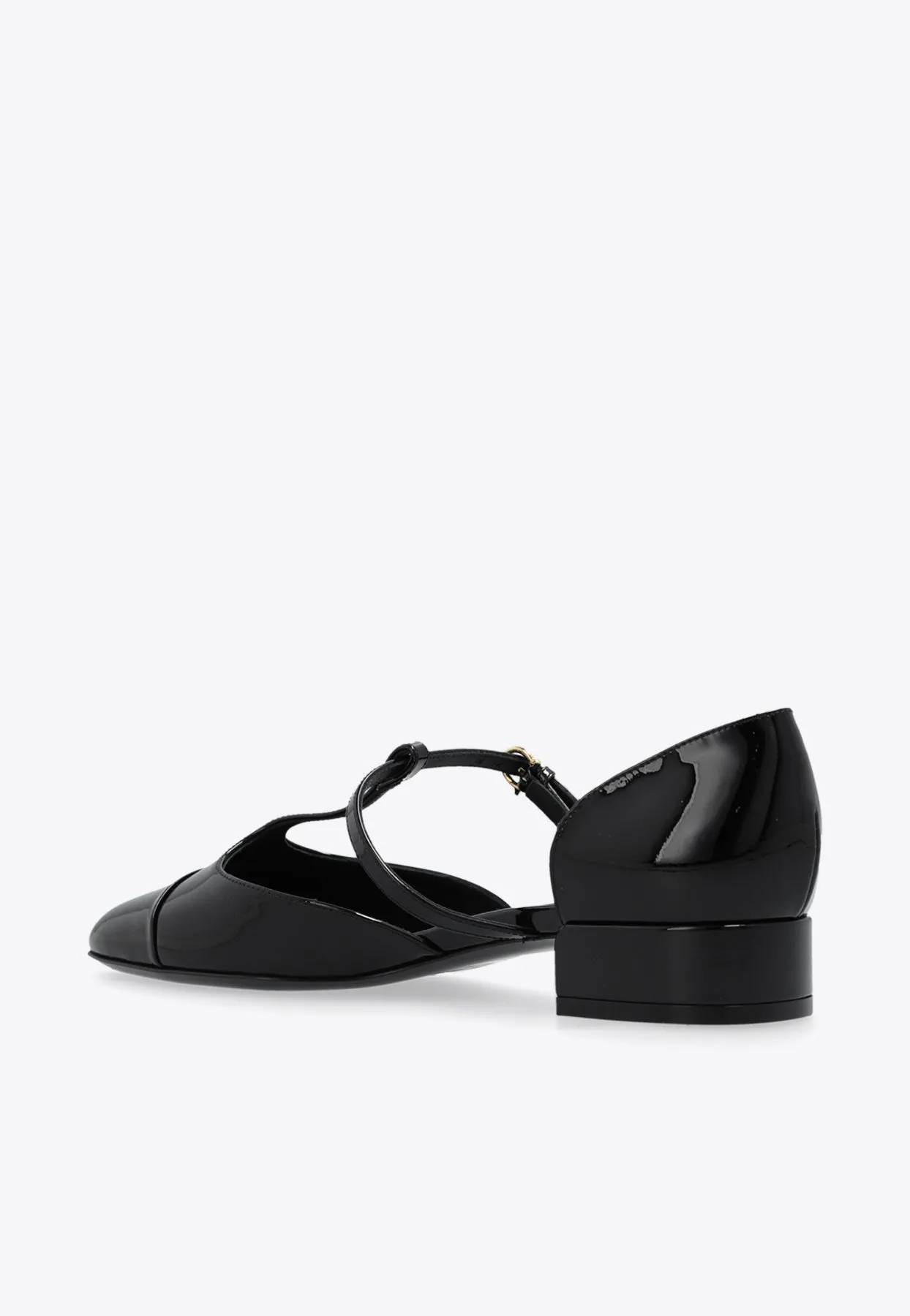 Linette T-strap Ballet Flats in Patent Leather