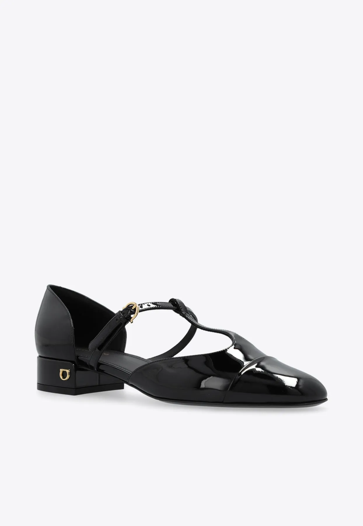 Linette T-strap Ballet Flats in Patent Leather