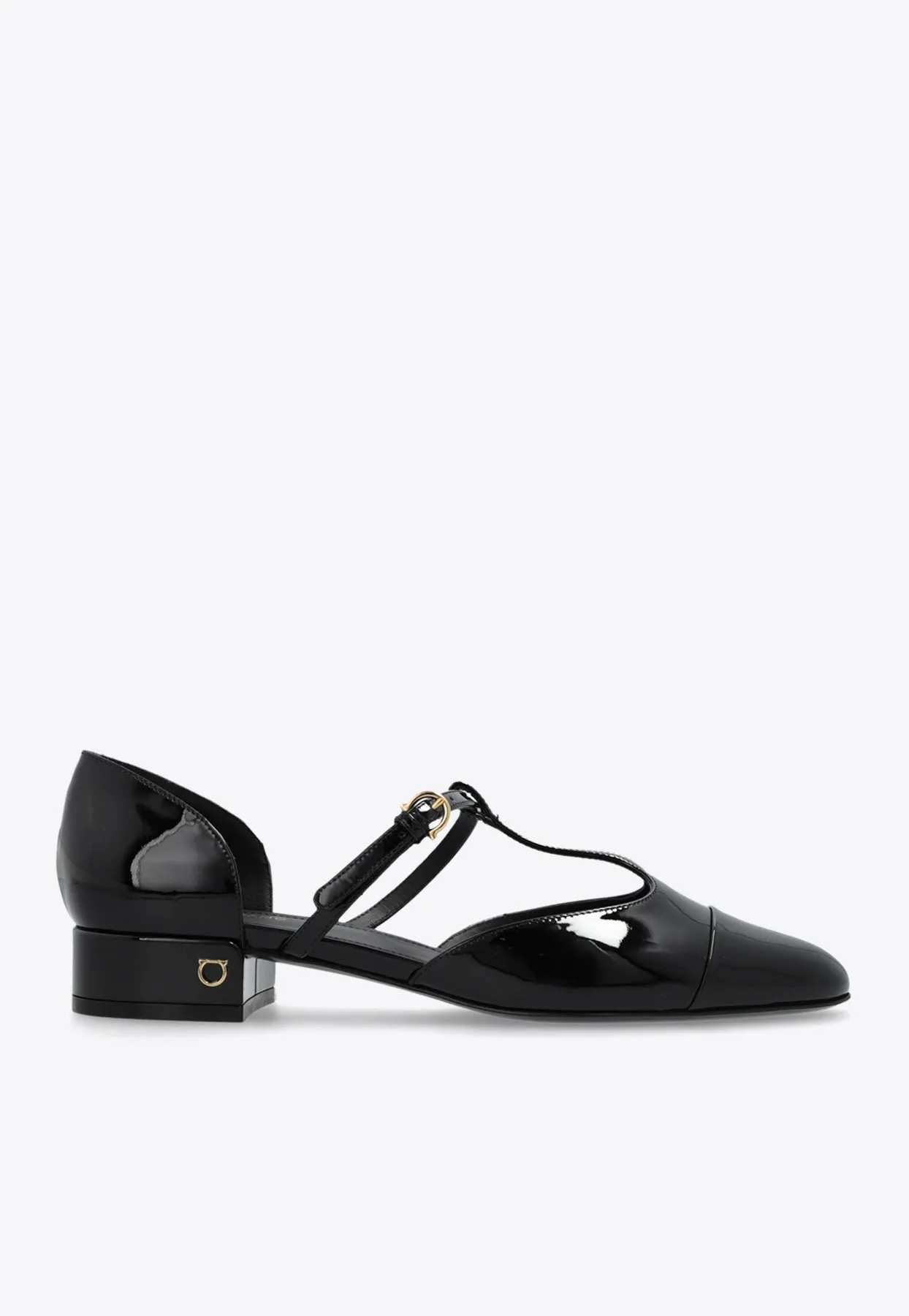 Linette T-strap Ballet Flats in Patent Leather