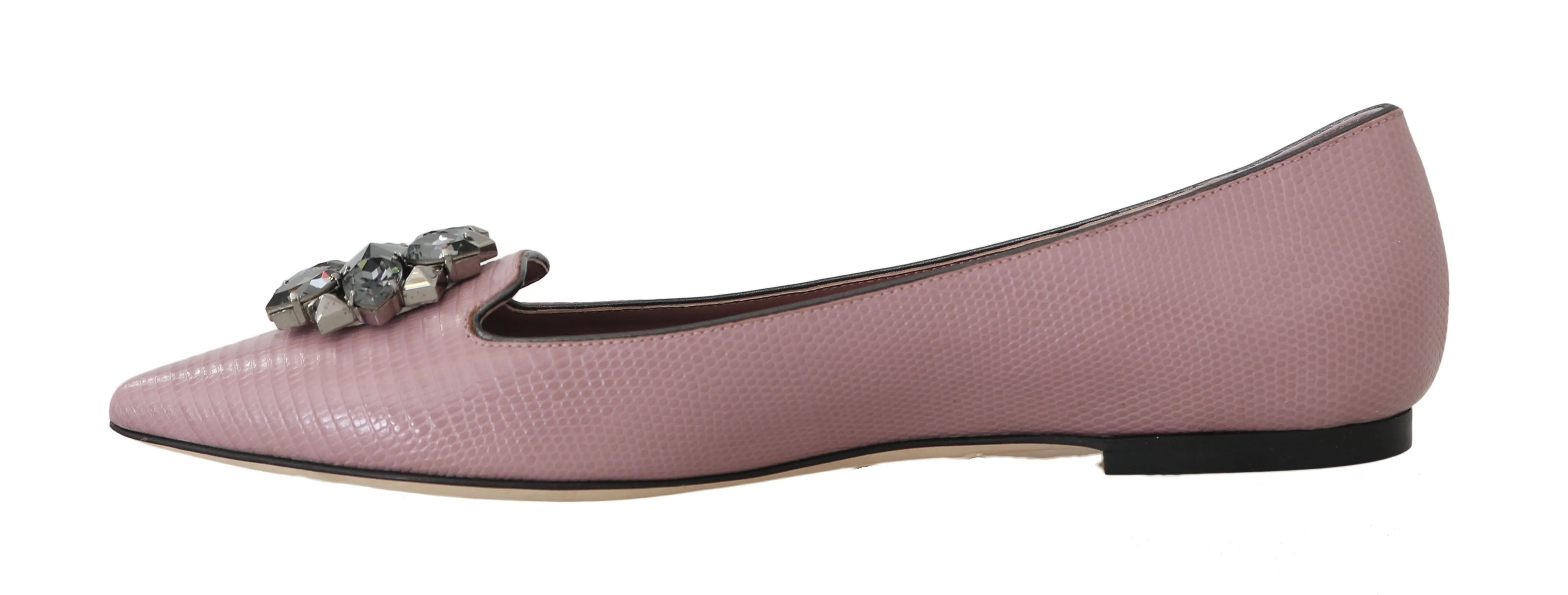 Lizard Skin Crystal Loafers