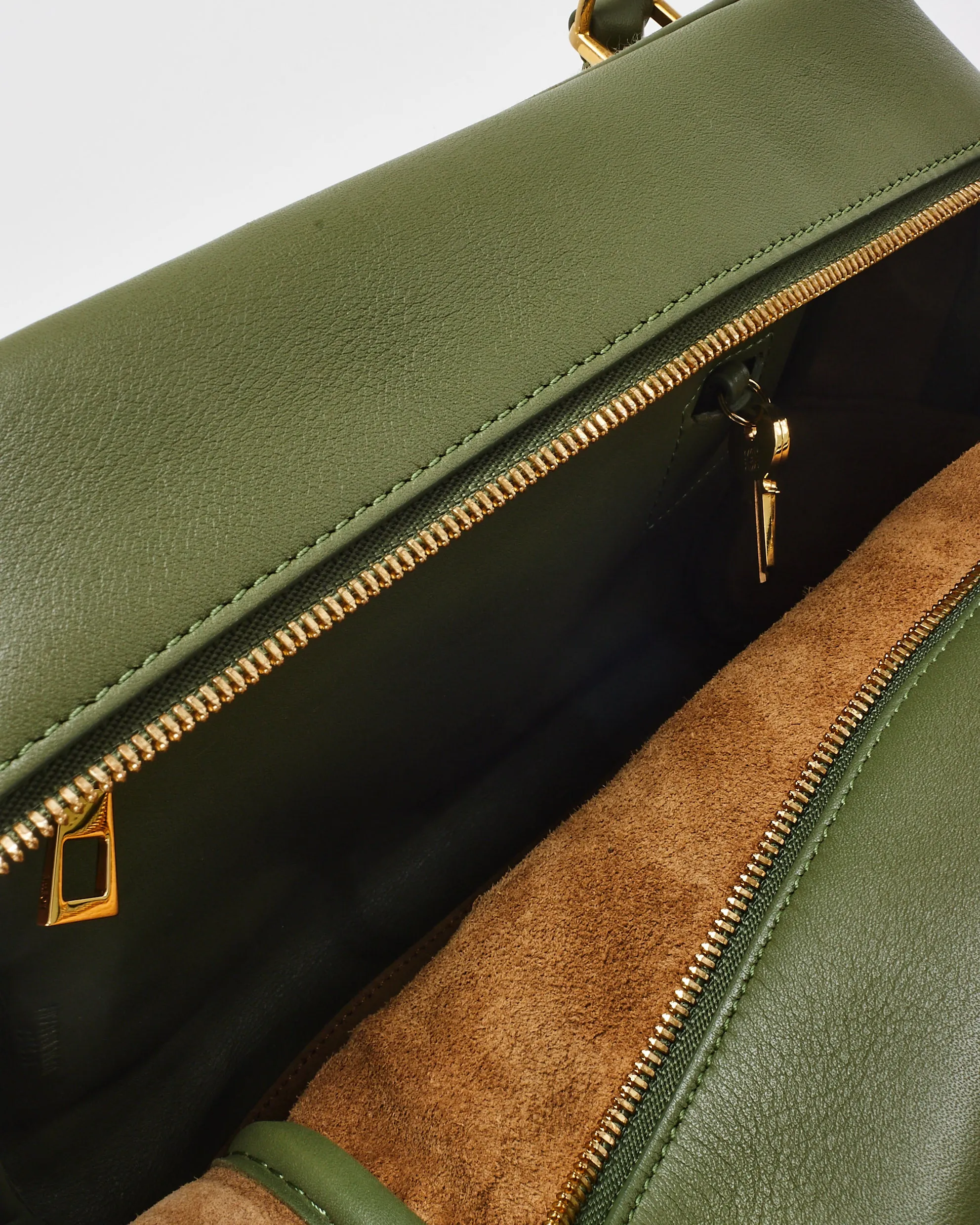 Loewe Green Anagram Jacquard Canvas & Leather Amazona 19 Tote Bag - MISSING STRAP