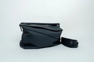 Loewe Large Size "Puzzle" Bag In Grey/Blue Pebbled Leather