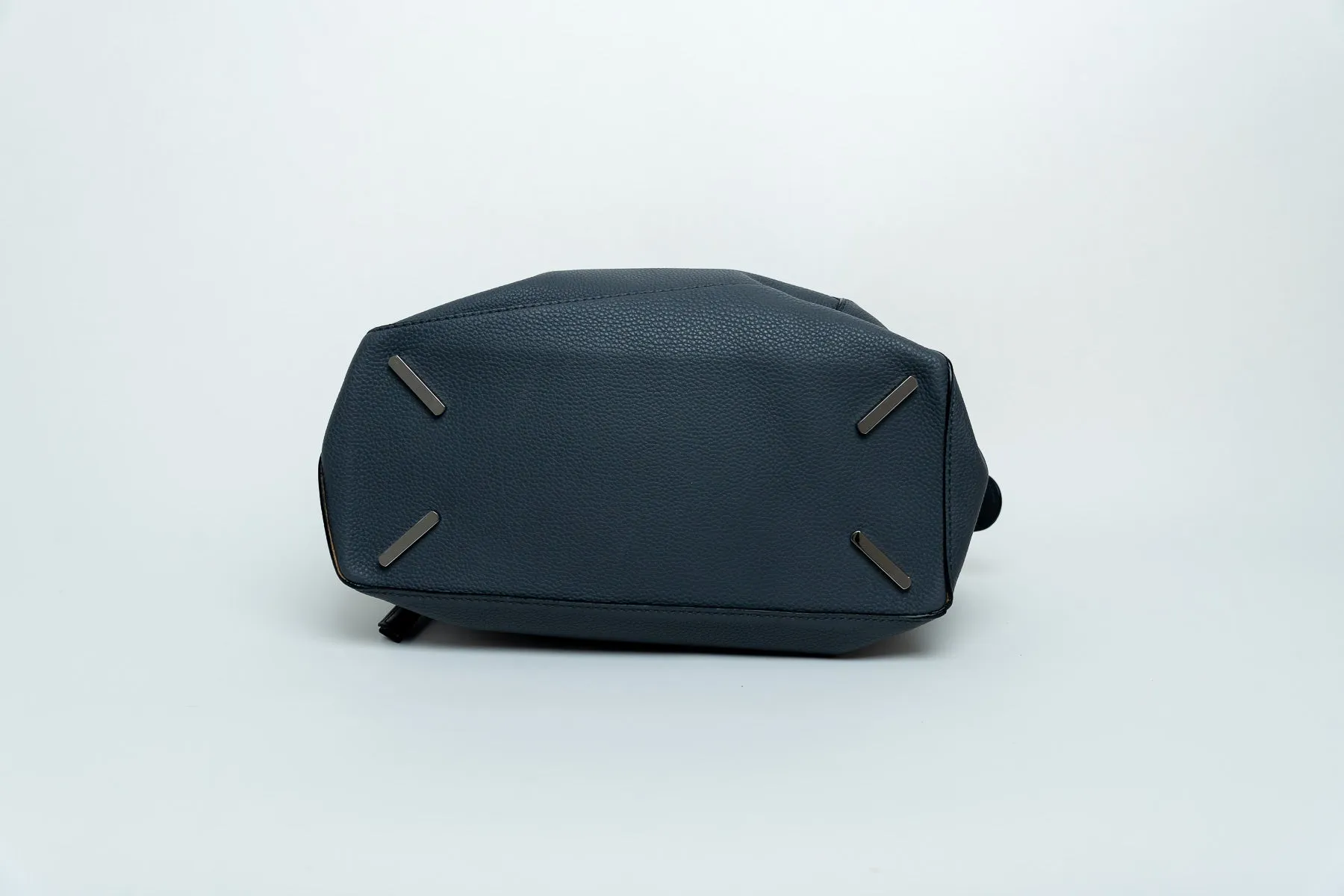 Loewe Large Size "Puzzle" Bag In Grey/Blue Pebbled Leather