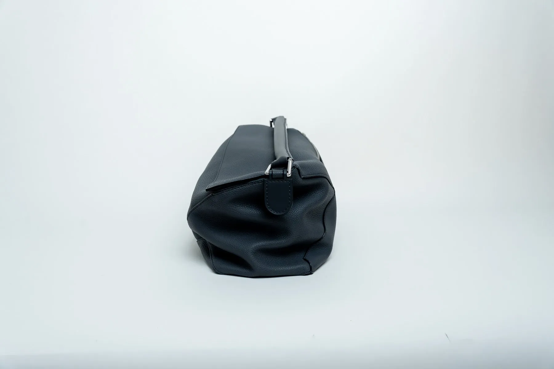 Loewe Large Size "Puzzle" Bag In Grey/Blue Pebbled Leather