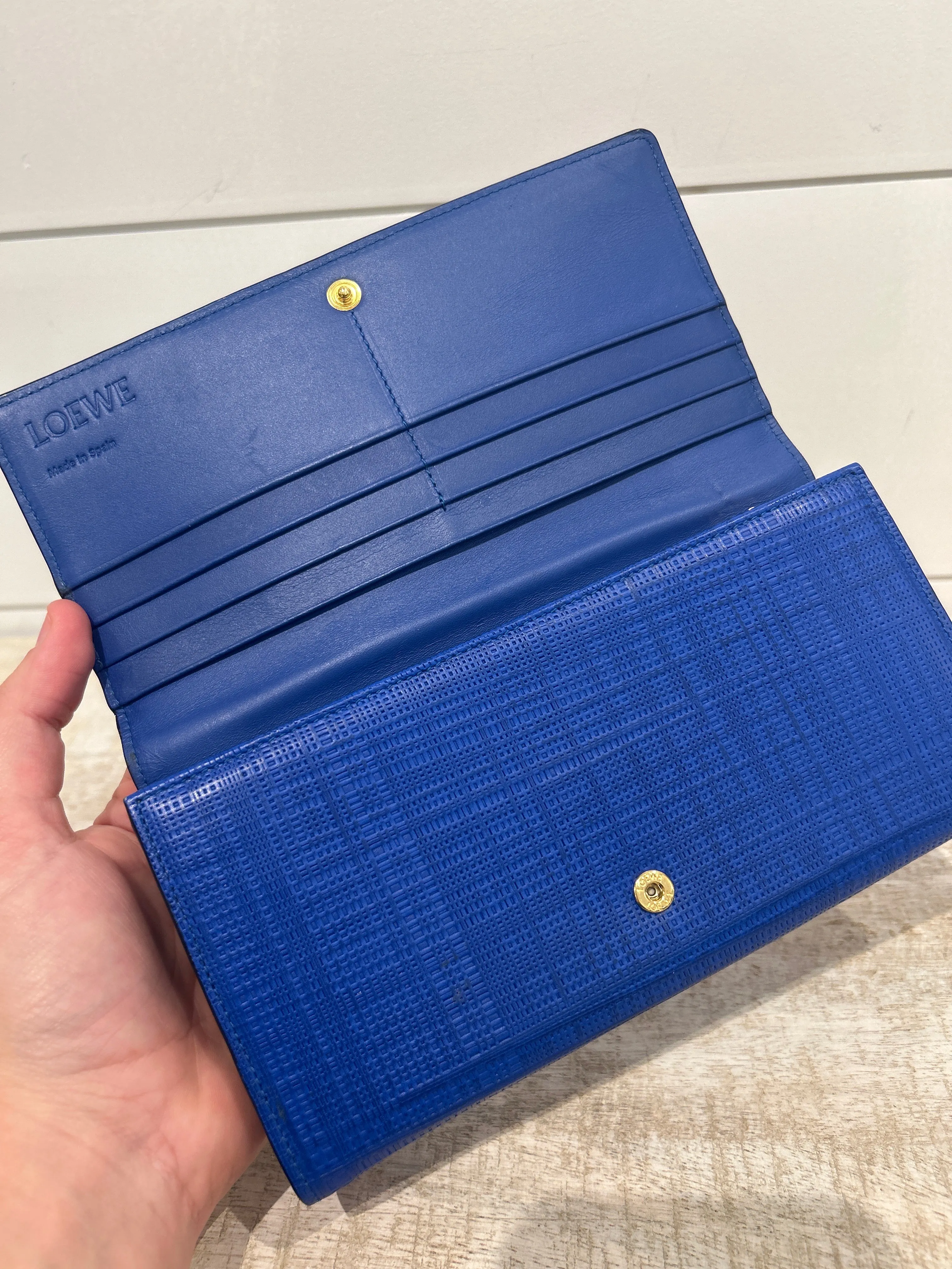 Loewe Royal Blue Leather Continental Wallet