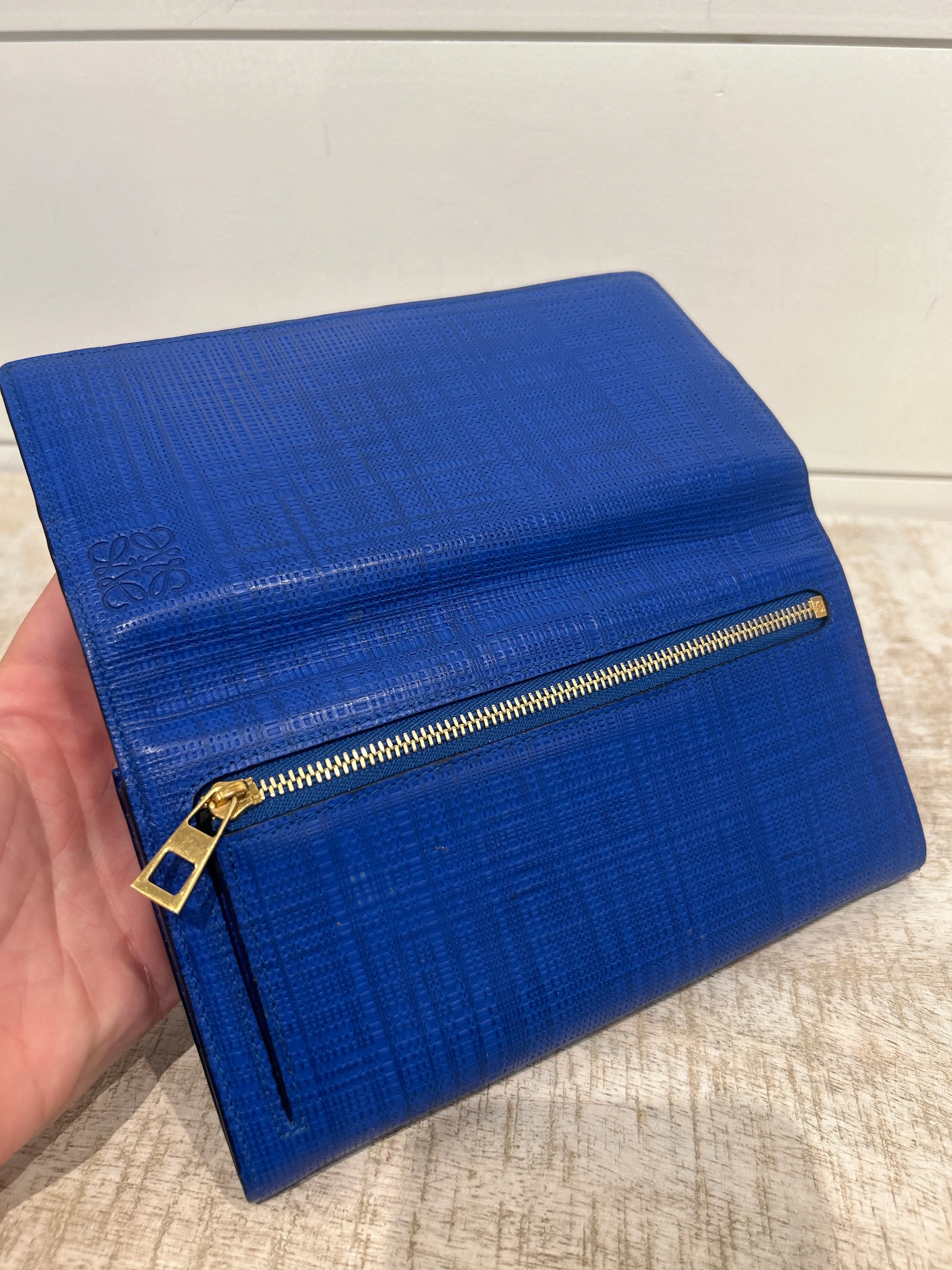Loewe Royal Blue Leather Continental Wallet