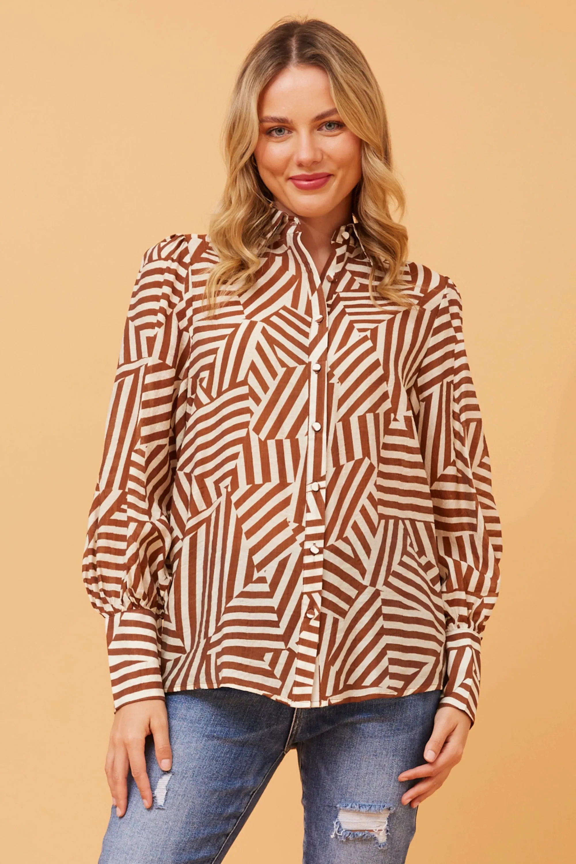 Long Sleeve Printed Shirt (T732635)