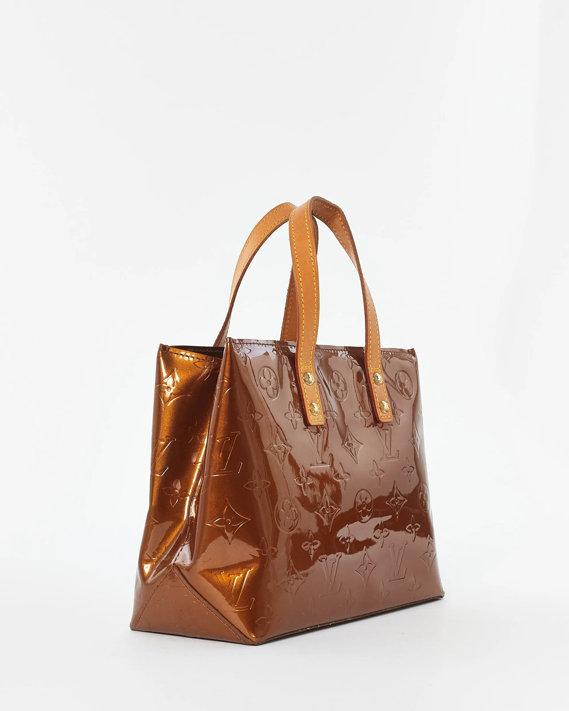 Louis Vuitton Bronze Monogram Vernis Reade Mini Tote Bag