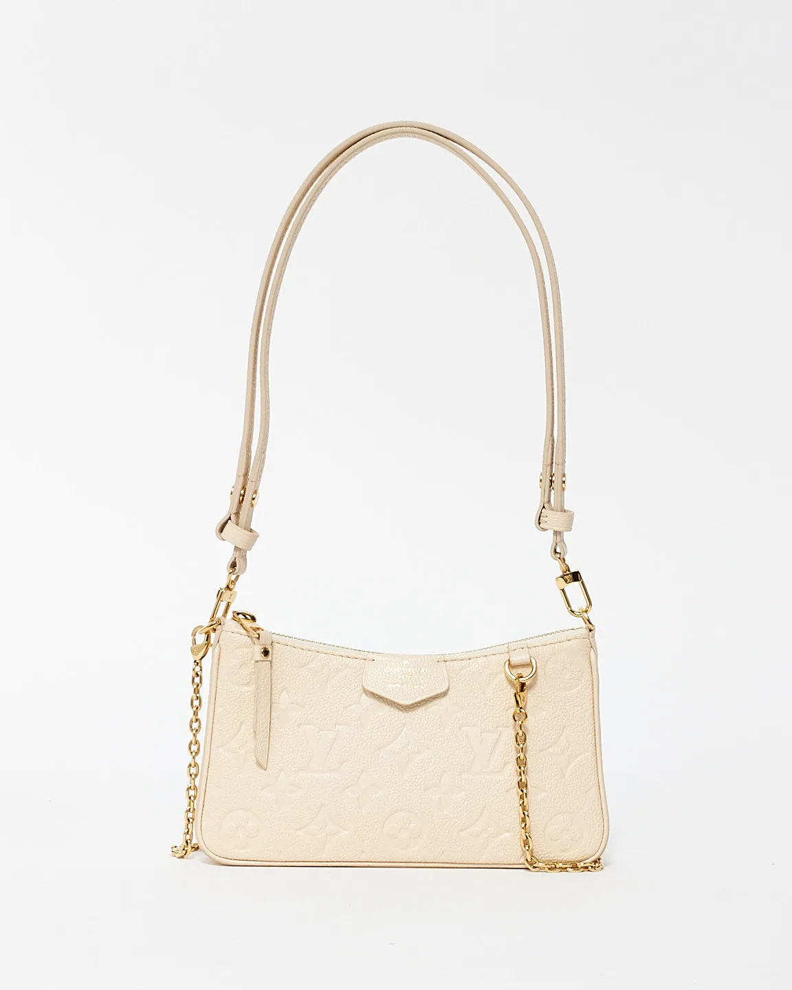 Louis Vuitton Cream Monogram Empreinte Easy Pouch On Strap Crossbody Bag